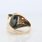 10k Custom Letter D Initial Ring. 10k Mens Hematite and Diamond signet ring.