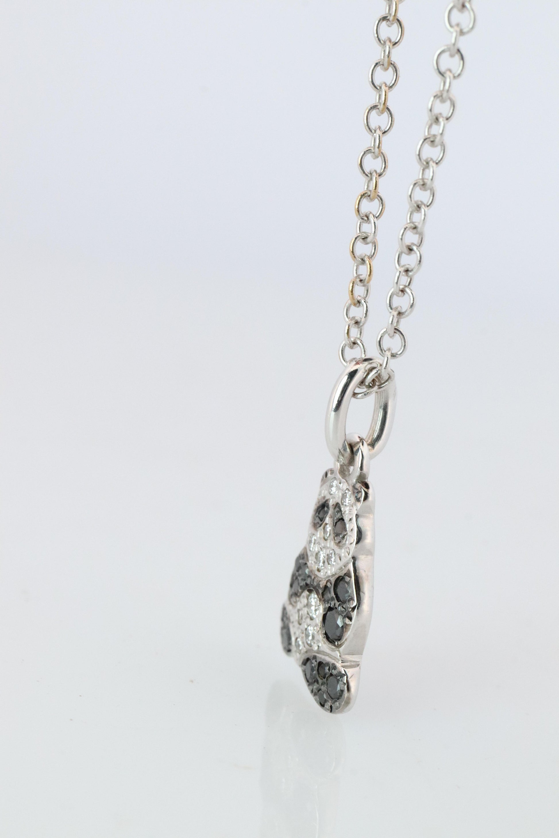 18k POMELATTO Charm. 18k Panda Bear Diamond Pendant Bracelet Charm and Necklace