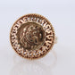 14k Greek Soldier Ladies ring. 14k Gold Filigree Centurion face Signet Ring