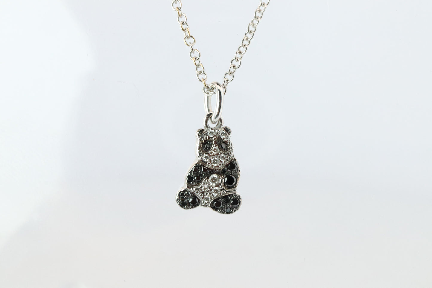 18k POMELATTO Charm. 18k Panda Bear Diamond Pendant Bracelet Charm and Necklace
