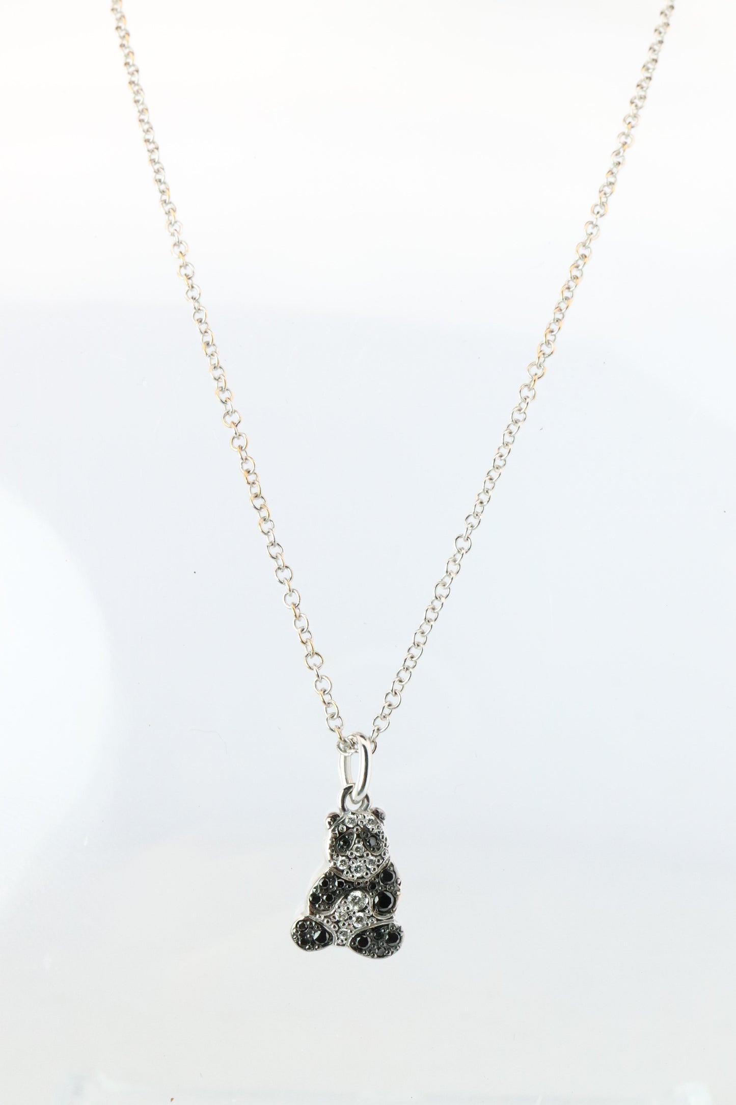 18k POMELATTO Charm. 18k Panda Bear Diamond Pendant Bracelet Charm and Necklace