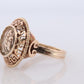 14k Greek Soldier Ladies ring. 14k Gold Filigree Centurion face Signet Ring