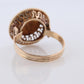 14k Greek Soldier Ladies ring. 14k Gold Filigree Centurion face Signet Ring