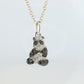 18k POMELATTO Charm. 18k Panda Bear Diamond Pendant Bracelet Charm and Necklace