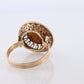 14k Greek Soldier Ladies ring. 14k Gold Filigree Centurion face Signet Ring
