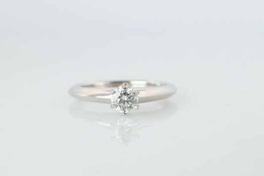 Certified Tiffany and Co Diamond Ring .24ct Tiffany Platinum Engagement ring