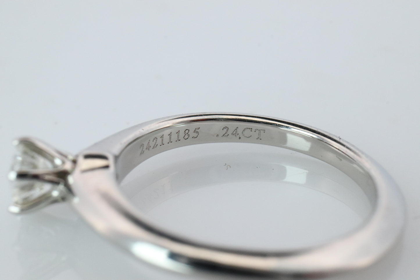 Certified Tiffany and Co Diamond Ring .24ct Tiffany Platinum Engagement ring