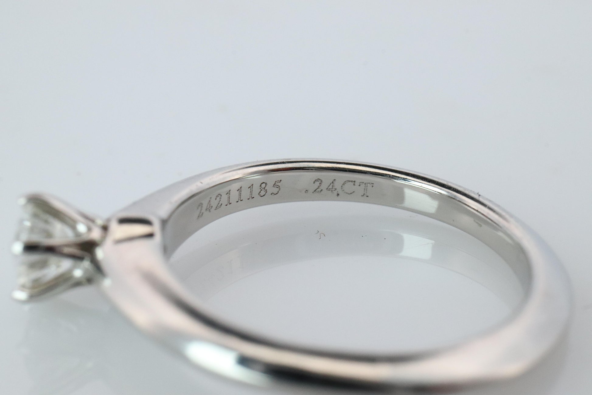 Certified Tiffany and Co Diamond Ring .24ct Tiffany Platinum Engagement ring