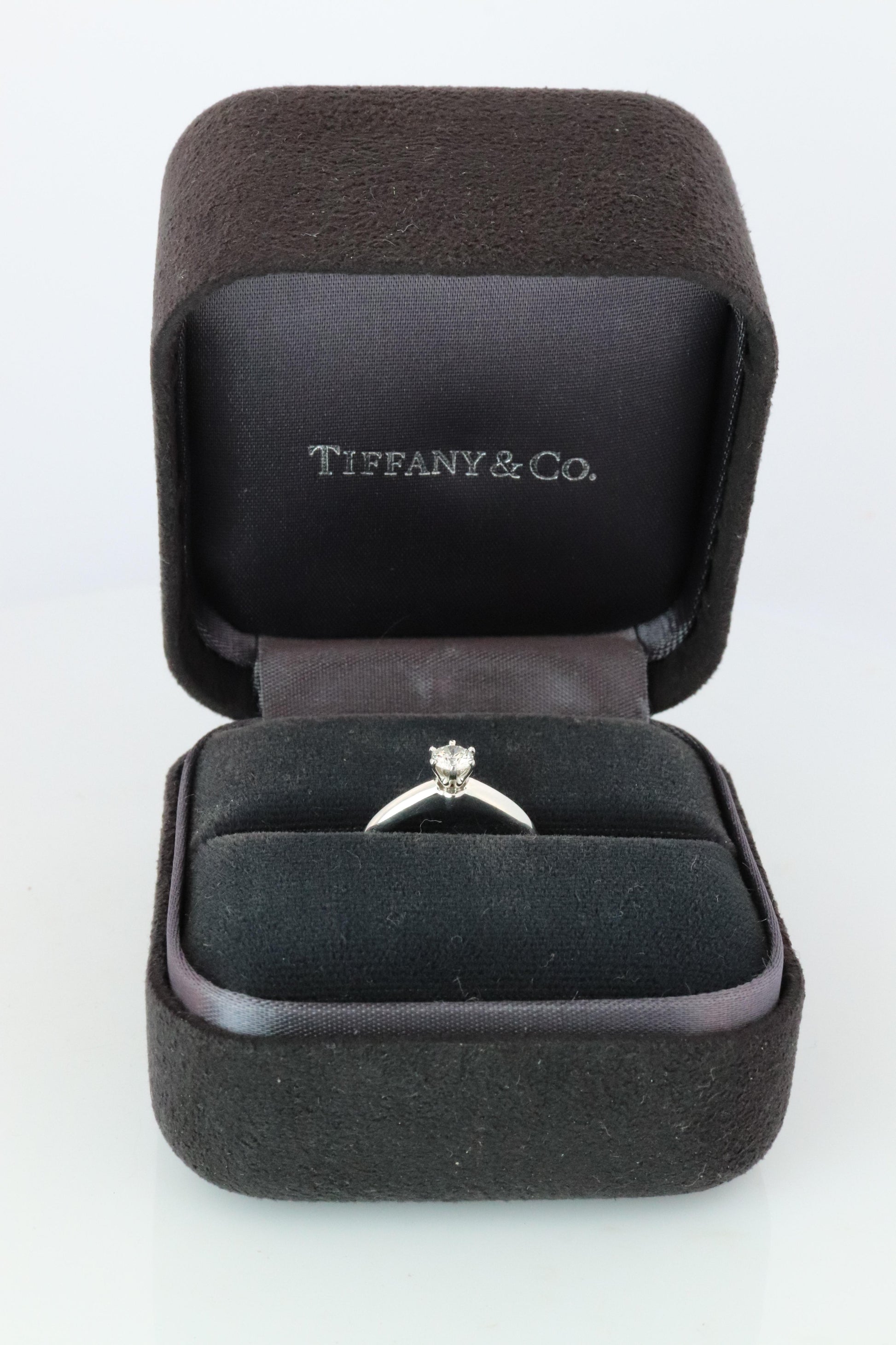 Certified Tiffany and Co Diamond Ring .24ct Tiffany Platinum Engagement ring