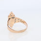 Victorian 14k Turquoise Cabochon and Pearl Seed Ring. 14k Victorian ornate Vine