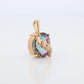 10k 12k Black Hills Gold Mystic Topaz Pendant. Black Hills Gold Vine Charm