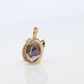 10k 12k Black Hills Gold Mystic Topaz Pendant. Black Hills Gold Vine Charm