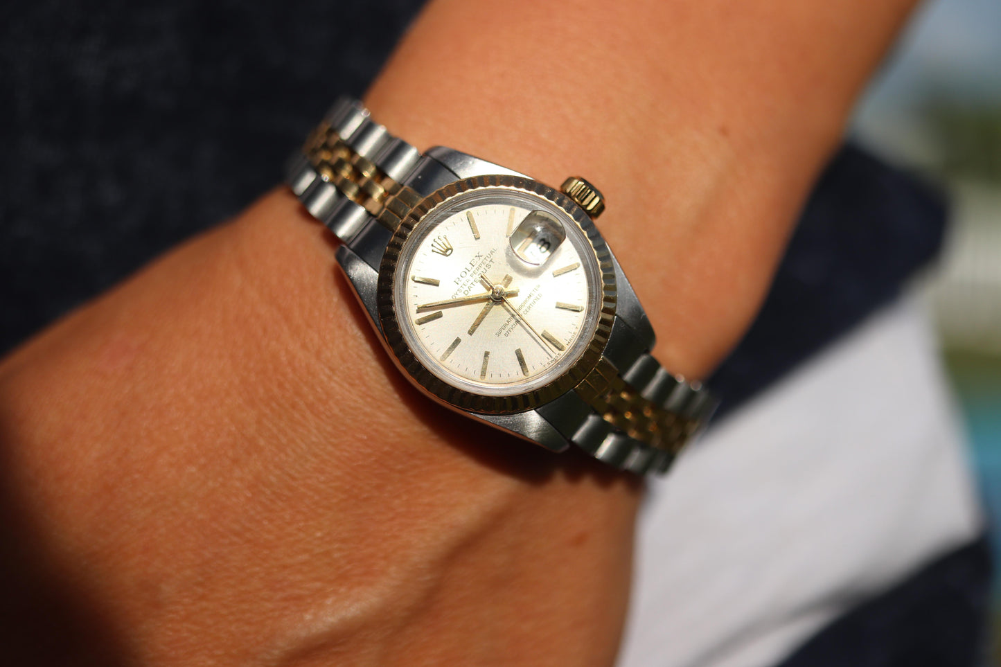 Genuine Rolex 69173 Oyster Perpetual DateJust Watch. Ladies ROLEX Multitone