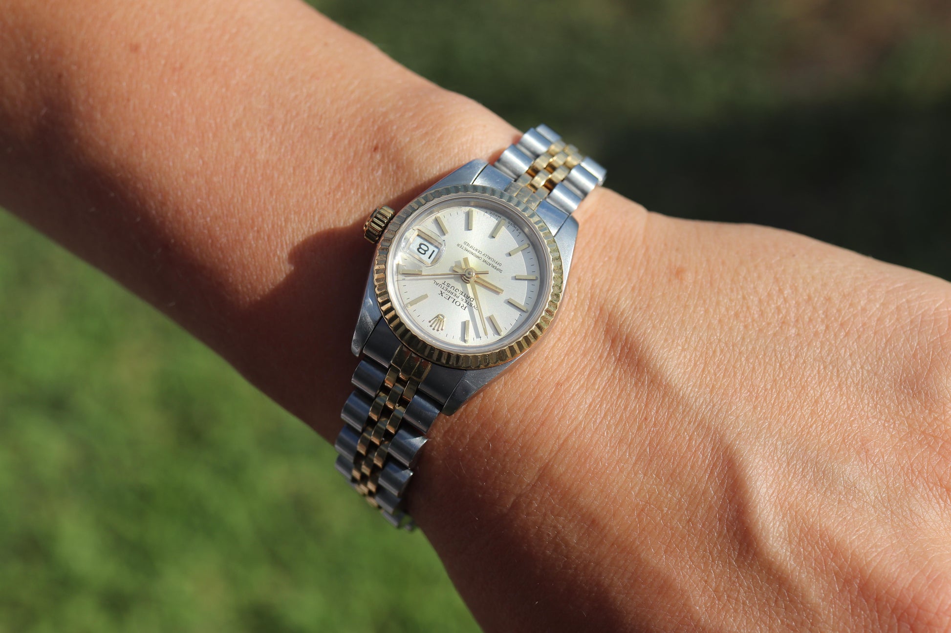 Genuine Rolex 69173 Oyster Perpetual DateJust Watch. Ladies ROLEX Multitone