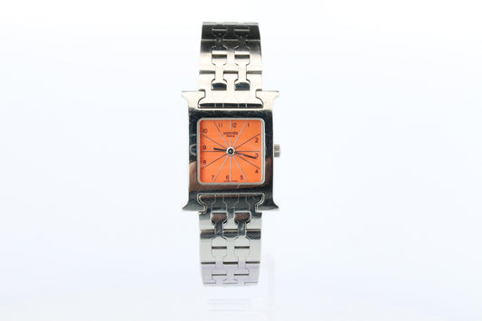 Genuine HERMES Heure H Orange HH1.210.830 Quartz Watch.