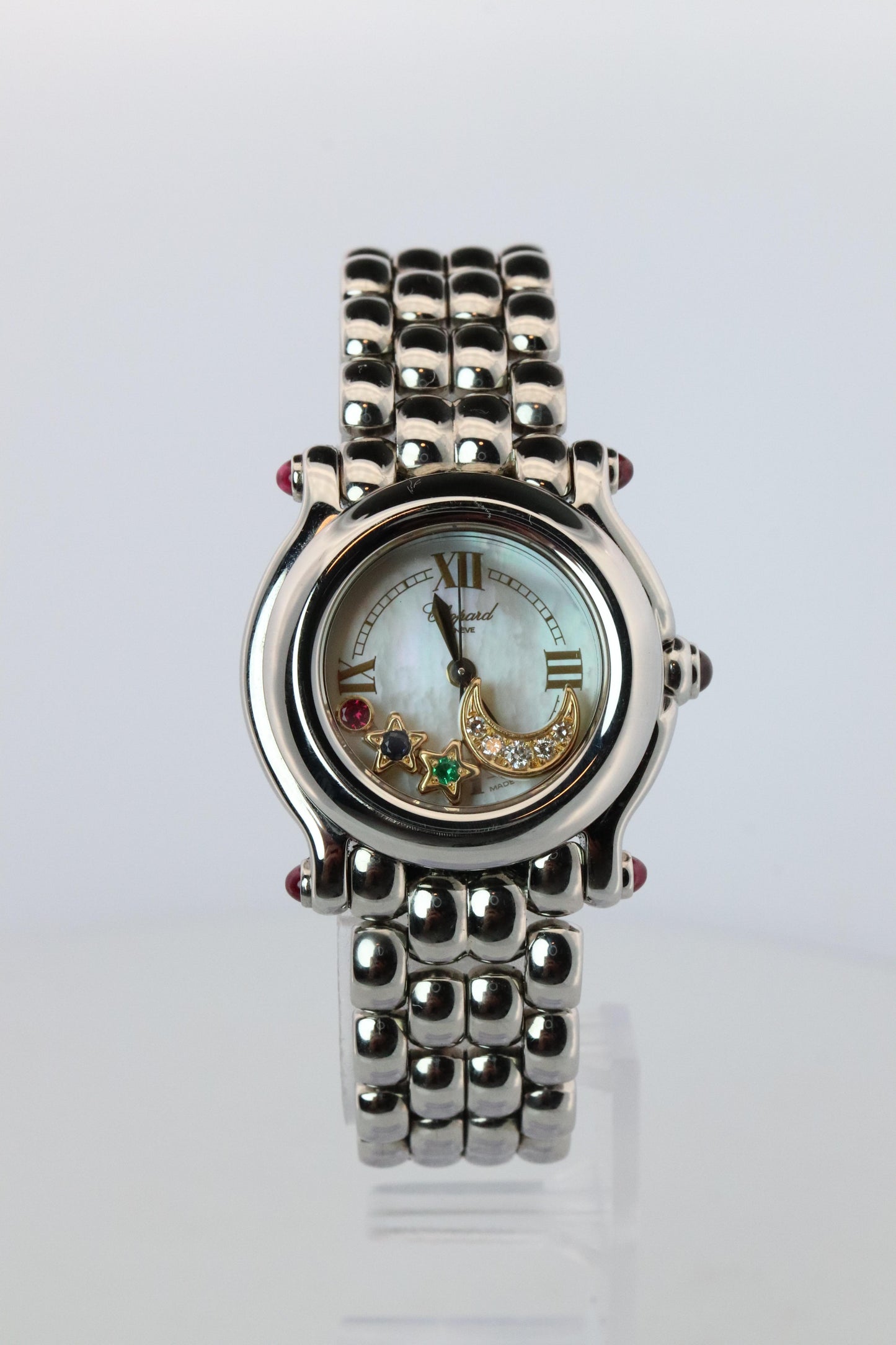 Chopard Happy Sport Moon and Stars Diamond Watch. Chopard LUC 27/8250-21 Ladies