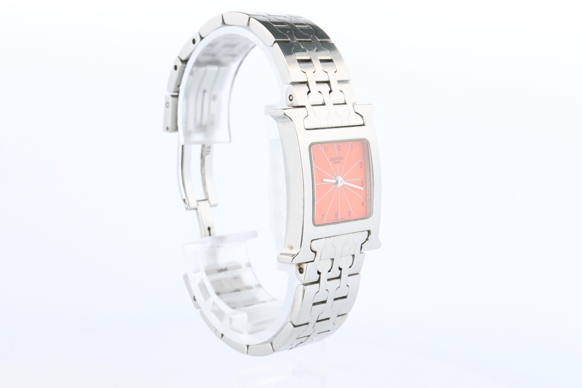 Genuine HERMES Heure H Orange HH1.210.830 Quartz Watch.