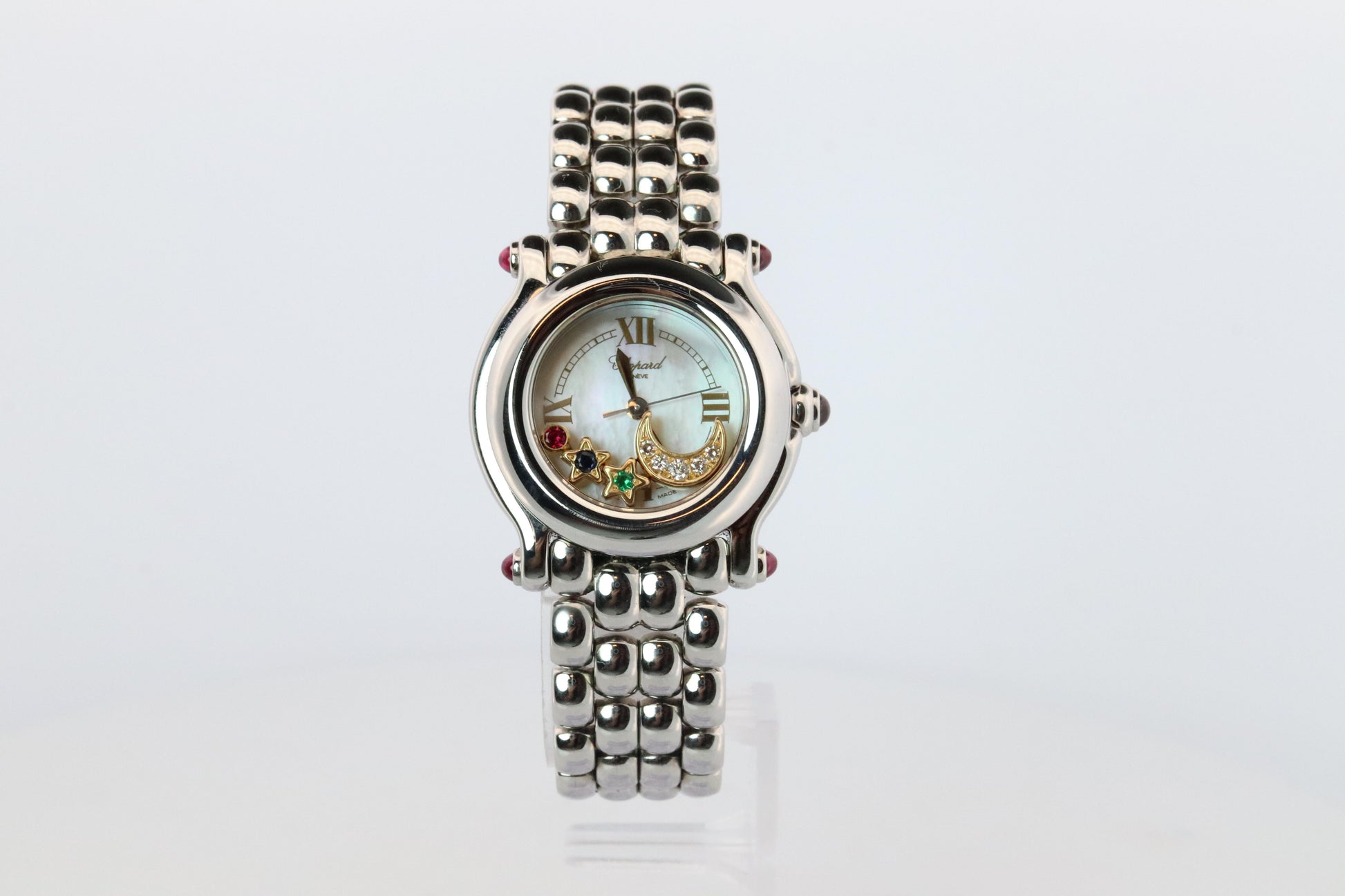Chopard Happy Sport Moon and Stars Diamond Watch. Chopard LUC 27/8250-21 Ladies