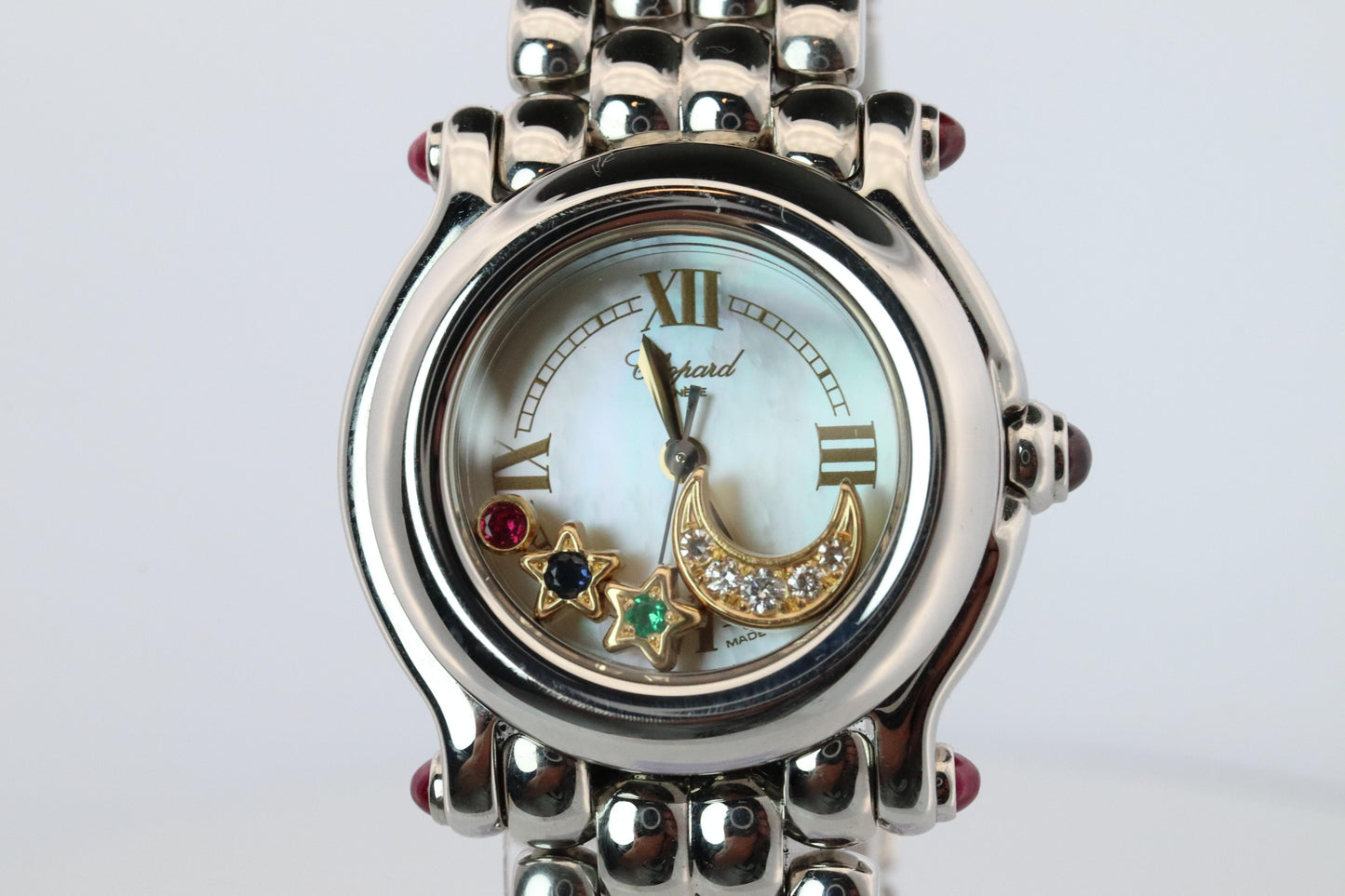 Chopard Happy Sport Moon and Stars Diamond Watch. Chopard LUC 27/8250-21 Ladies