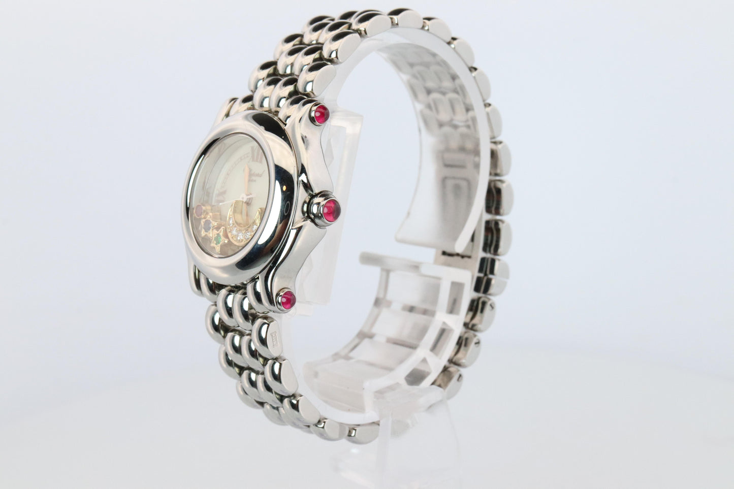 Chopard Happy Sport Moon and Stars Diamond Watch. Chopard LUC 27/8250-21 Ladies
