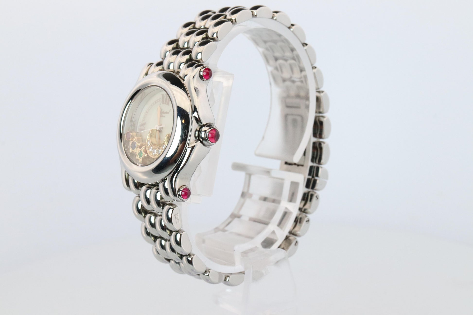 Chopard Happy Sport Moon and Stars Diamond Watch. Chopard LUC 27/8250-21 Ladies