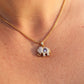18k Chopard Happy Diamond Elephant Pendant. So Happy Chopard Necklace