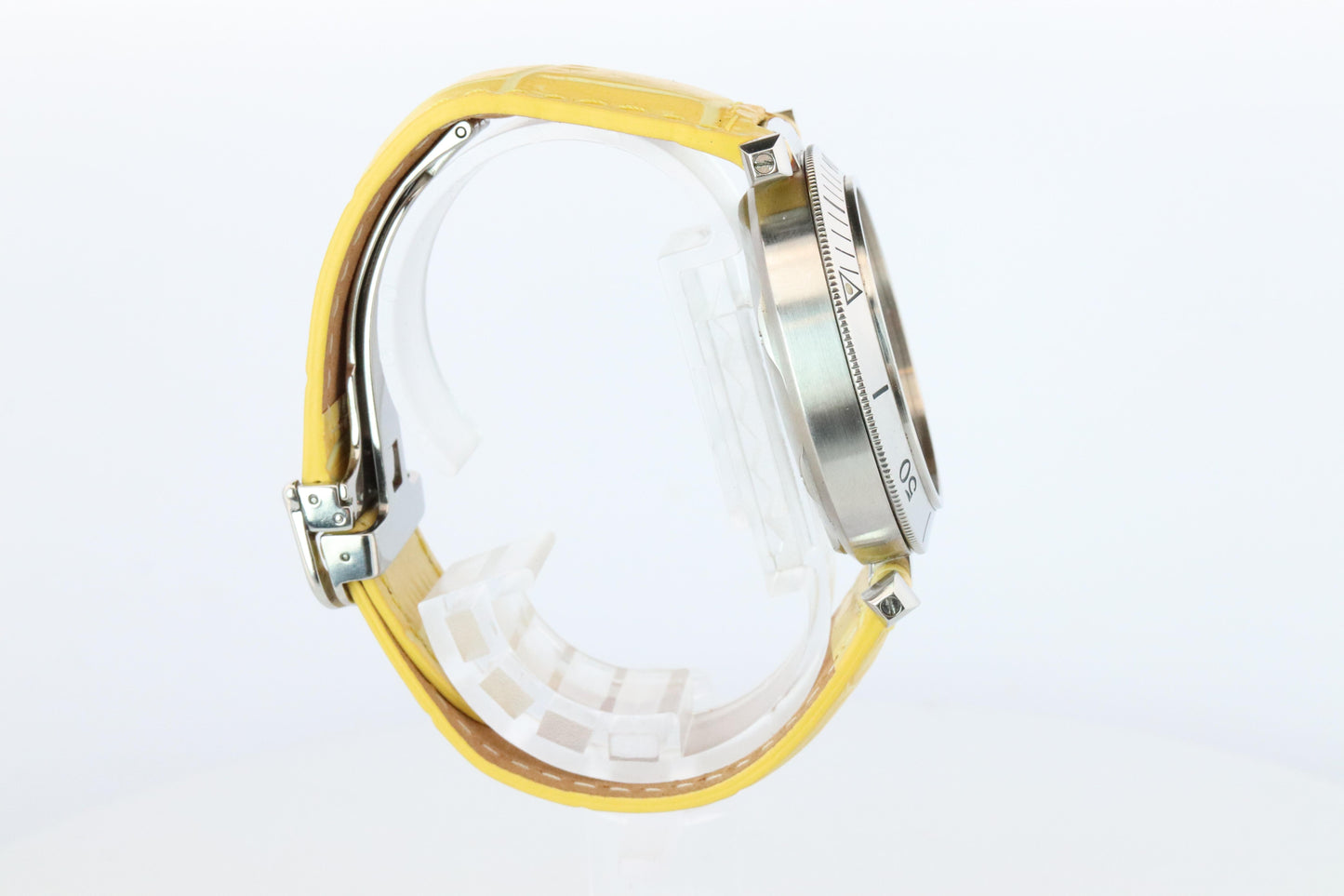 Vintage Cartier PASHA 38mm Chronograph. Rare Yellow Dial W3100355.