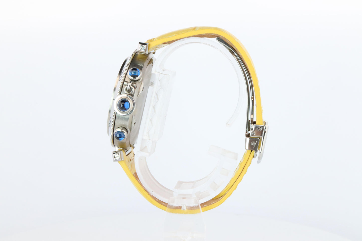 Vintage Cartier PASHA 38mm Chronograph. Rare Yellow Dial W3100355.