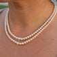 Mikimoto Necklace. Vintage 18k Gold Mikimoto Pearl Double Strand Necklace.