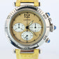 Vintage Cartier PASHA 38mm Chronograph. Rare Yellow Dial W3100355.
