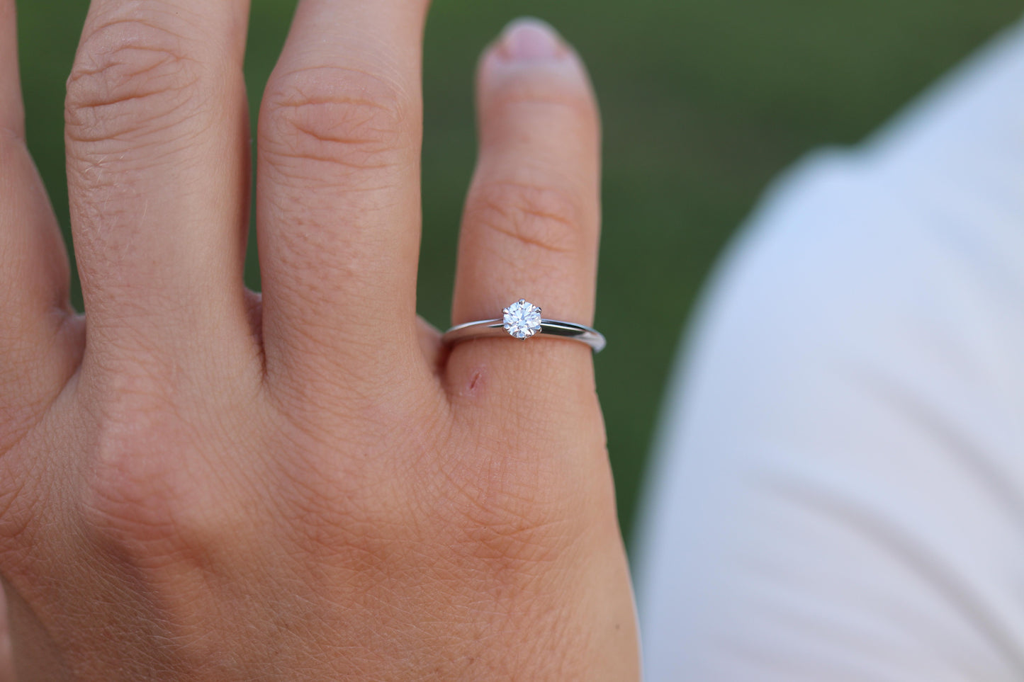 Certified Tiffany and Co Diamond Ring .26ct Tiffany Platinum Engagement ring