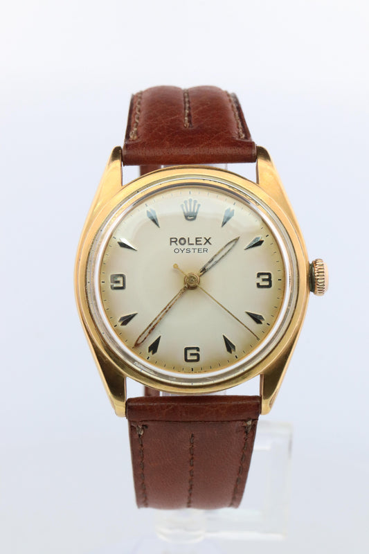 Vintage ROLEX Oyster Watch. Rolex ref 4365. 1940s Gold Capped Mens Rolex watch.