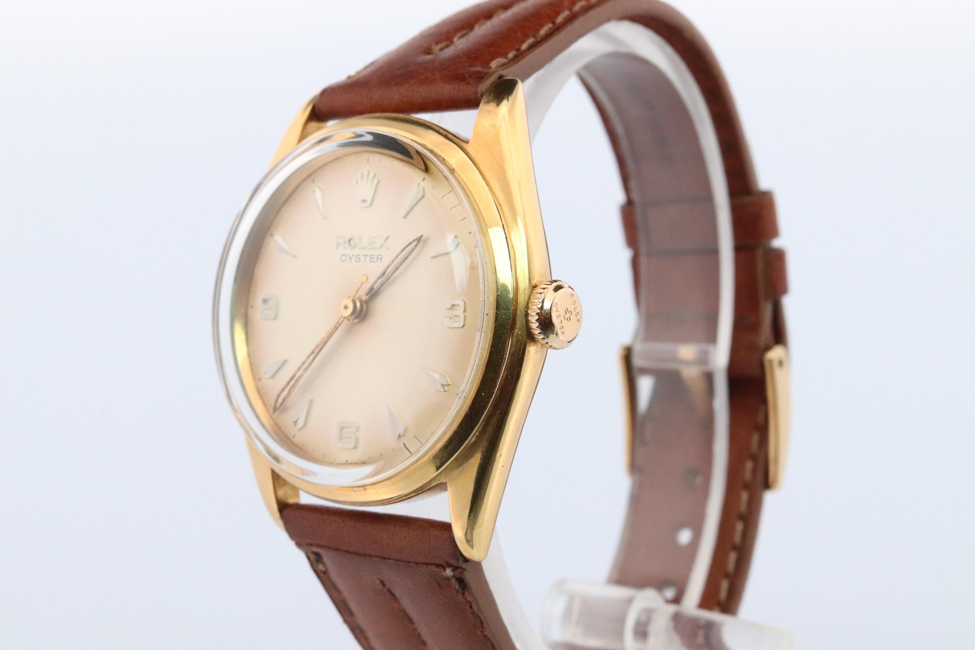 Vintage ROLEX Oyster Watch. Rolex ref 4365. 1940s Gold Capped Mens Rolex watch.
