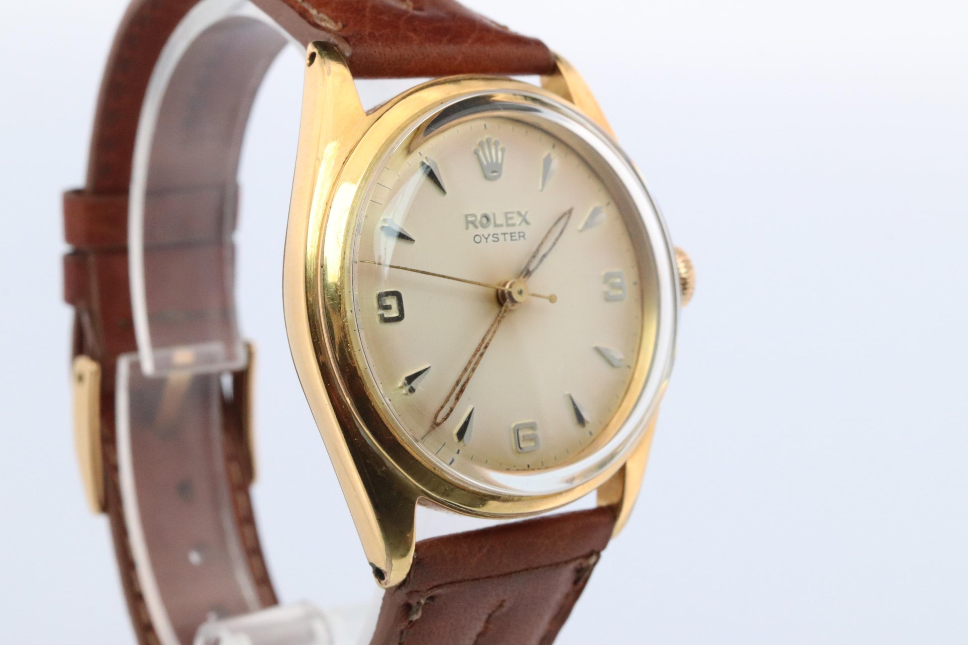 Vintage ROLEX Oyster Watch. Rolex ref 4365. 1940s Gold Capped Mens Rolex watch.