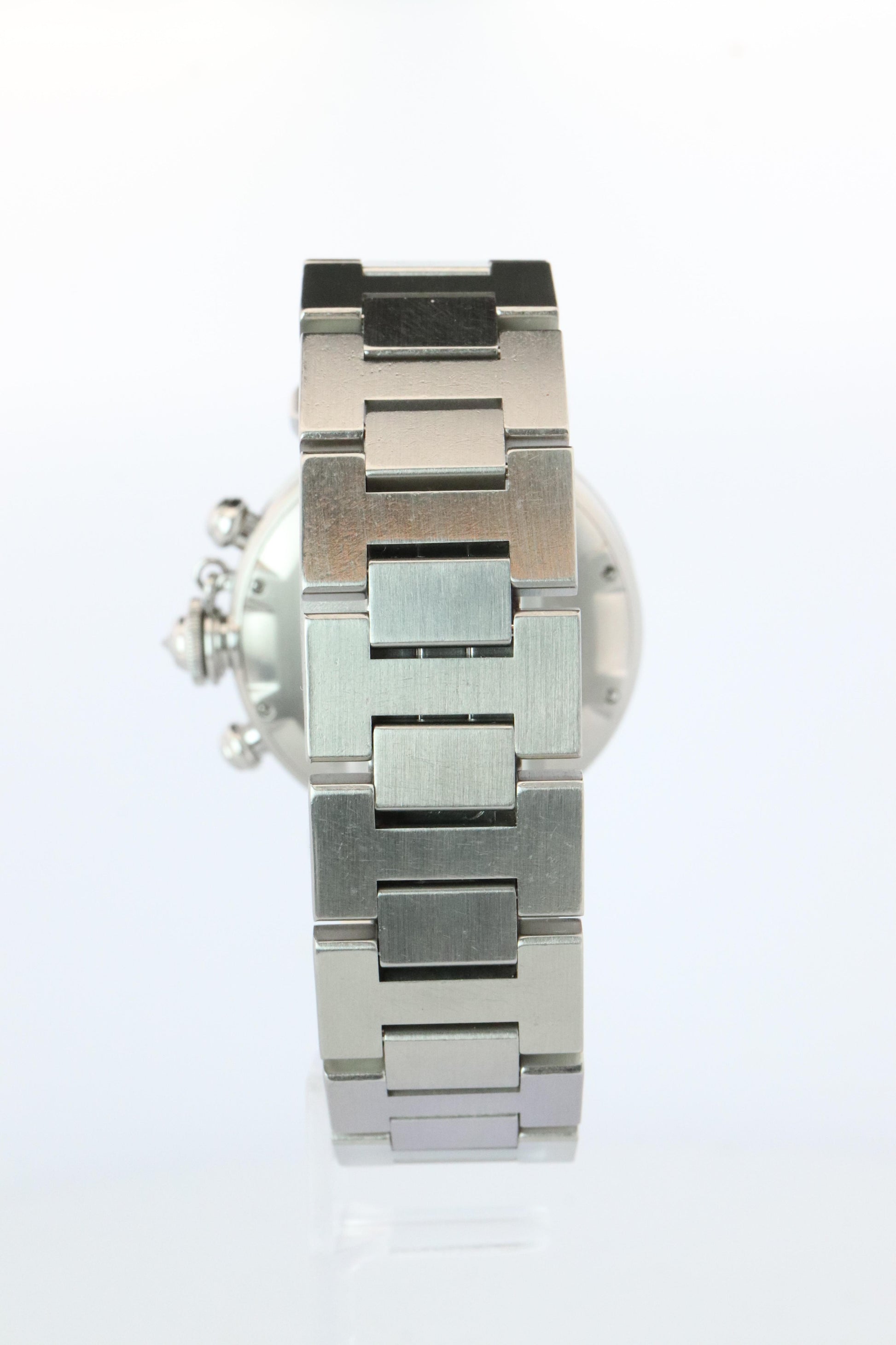 Vintage Cartier PASHA Automatic Chrono 2412. Rare Panda Dial and Diamond Crown