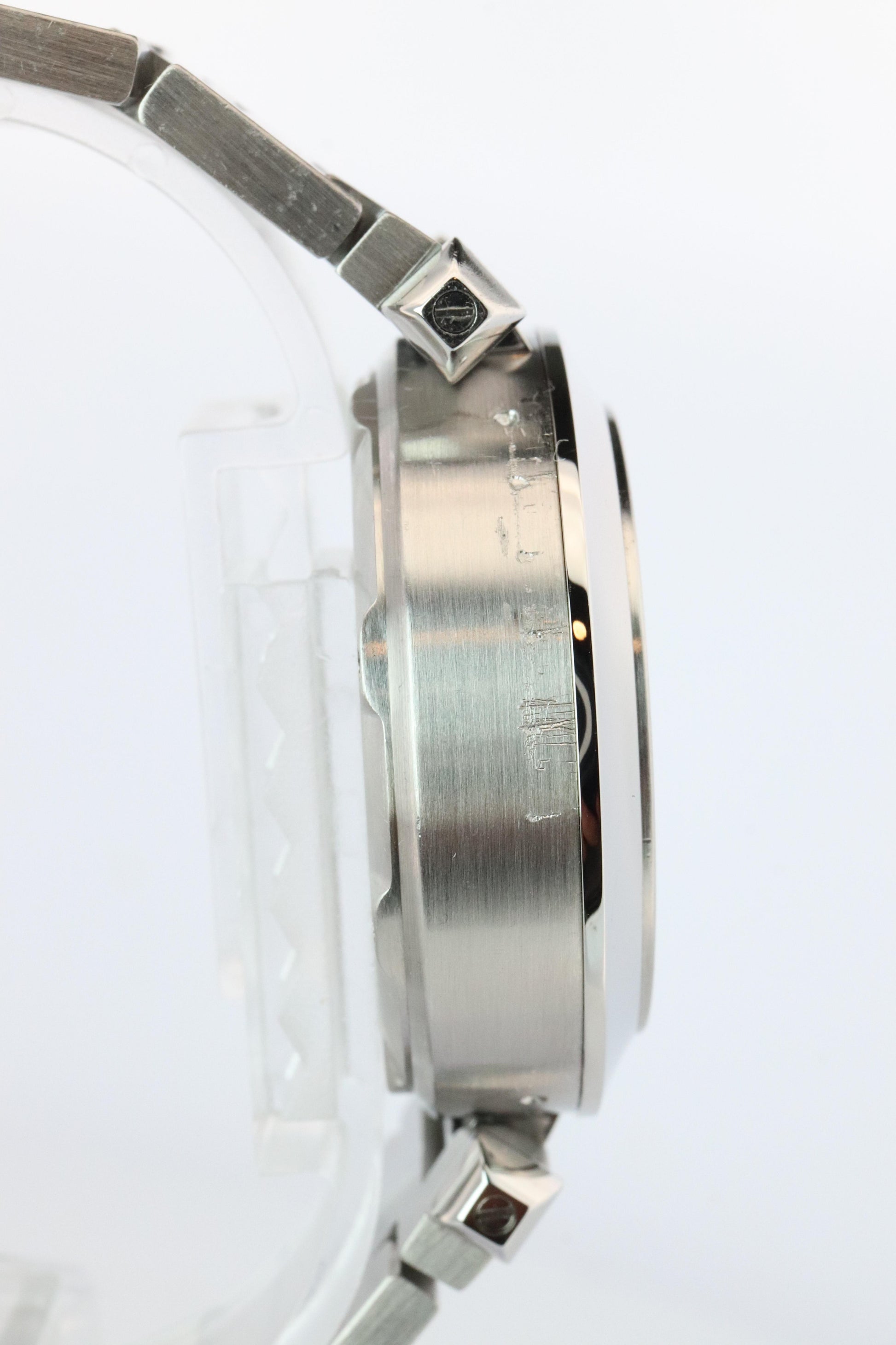 Vintage Cartier PASHA Automatic Chrono 2412. Rare Panda Dial and Diamond Crown