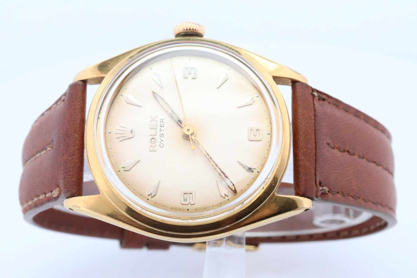 Vintage ROLEX Oyster Watch. Rolex ref 4365. 1940s Gold Capped Mens Rolex watch.
