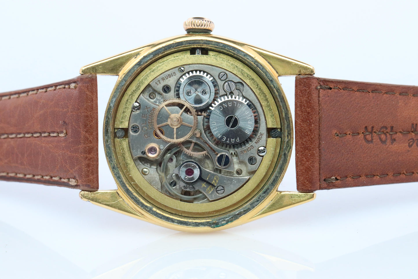 Vintage ROLEX Oyster Watch. Rolex ref 4365. 1940s Gold Capped Mens Rolex watch.