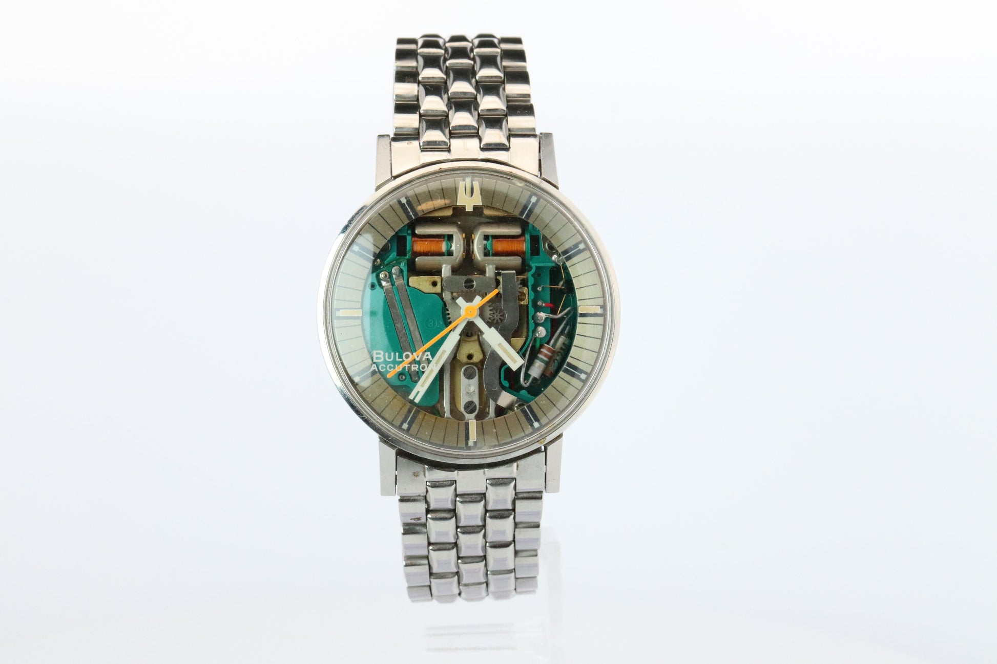 Vintage BULOVA Accutron watch. Spaceview Bulova Accutron Electric Transparent.