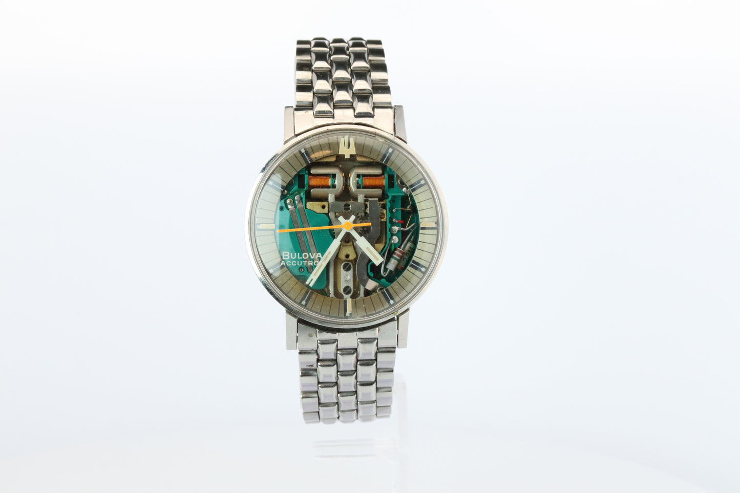 Vintage BULOVA Accutron watch. Spaceview Bulova Accutron Electric Transparent.