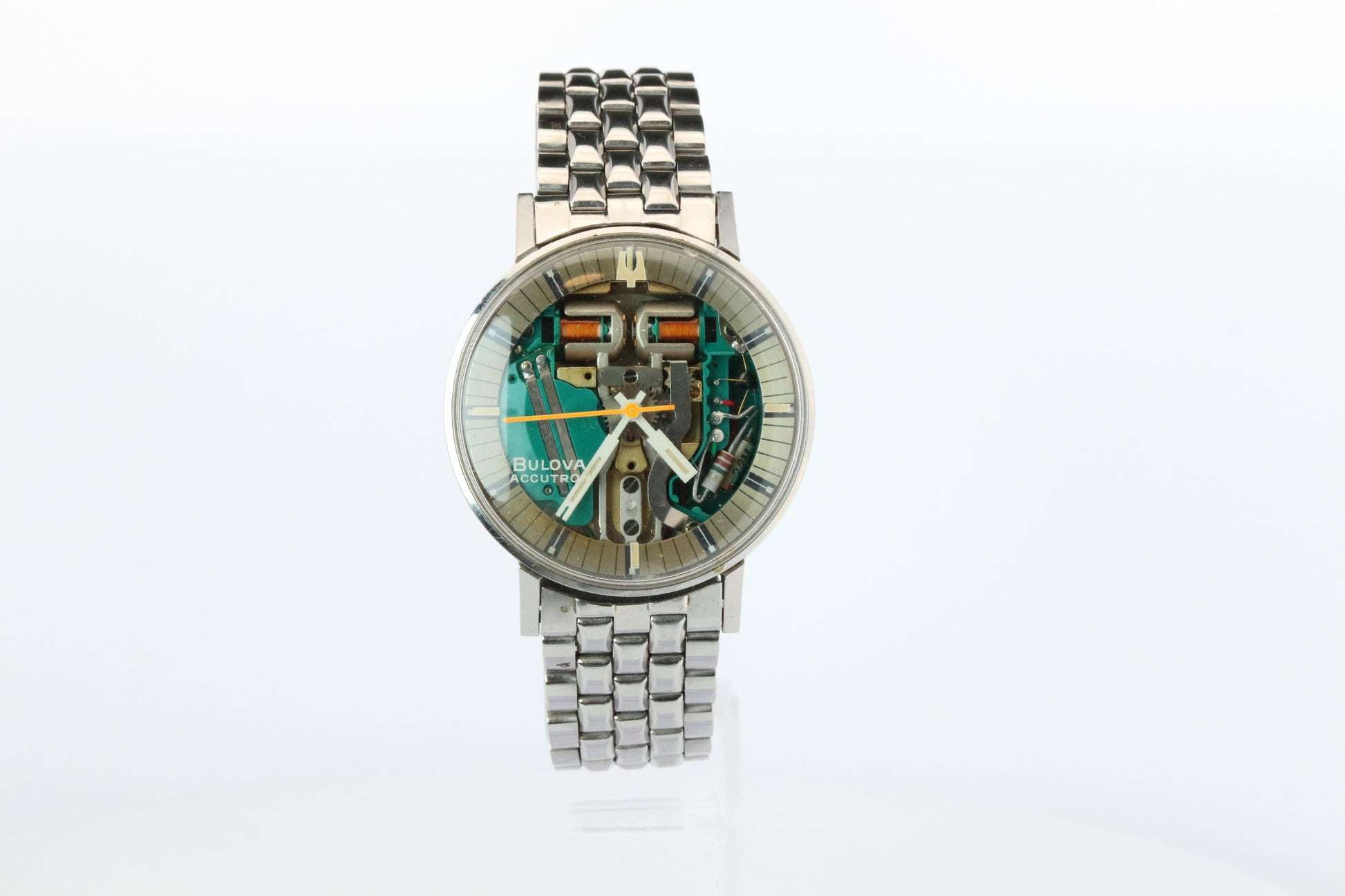 Vintage BULOVA Accutron watch. Spaceview Bulova Accutron Electric Transparent.
