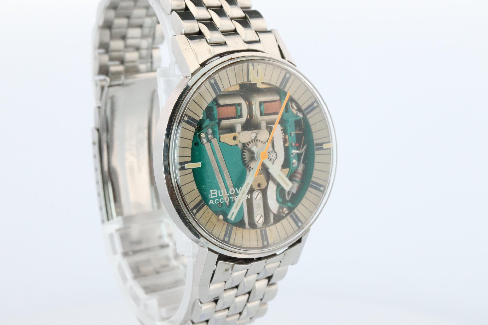 Vintage BULOVA Accutron watch. Spaceview Bulova Accutron Electric Transparent.