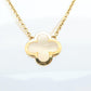 Van Cleef Arpels Pure Alhambra Necklace Genuine VCA 18k YG Vintage Shell Pendant