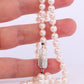MIKIMOTO Sterling Silver Pearl Necklace. 6mm Pearls 20inch Necklace.