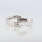 Mikimoto Ring. Vintage 750 Mikimoto Diamond Shifted bypass wedding band.