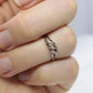 Open Twist Coil scroll 10k White gold ring. 10k precious open scroll band