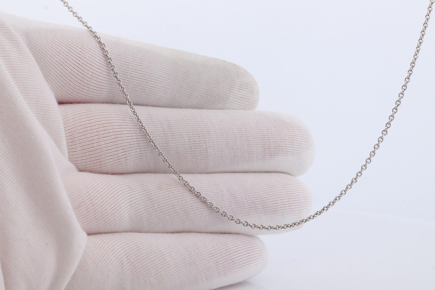 Solid Platinum Necklace. Cable Platinum Bracelet  950PT. White Plat Necklace