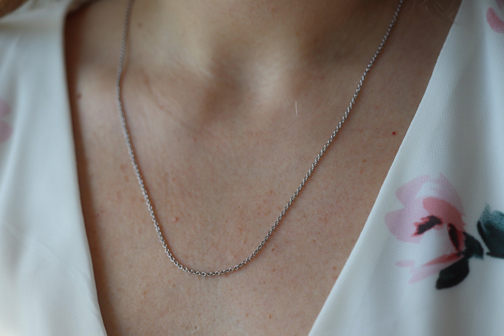 Solid Platinum Necklace. Cable Platinum Bracelet  950PT. White Plat Necklace