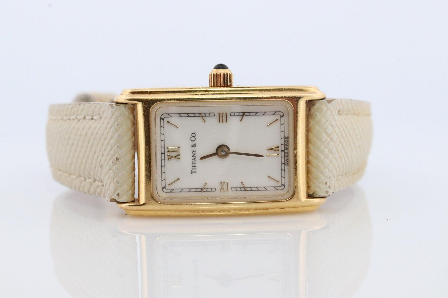 Tiffany Watch. 18k Yellow Gold Tiffany and Co Tank Watch. Ladies L 0430 750 Gold