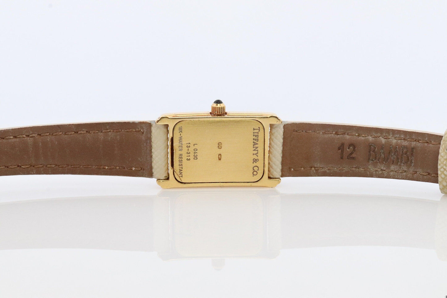 Tiffany Watch. 18k Yellow Gold Tiffany and Co Tank Watch. Ladies L 0430 750 Gold